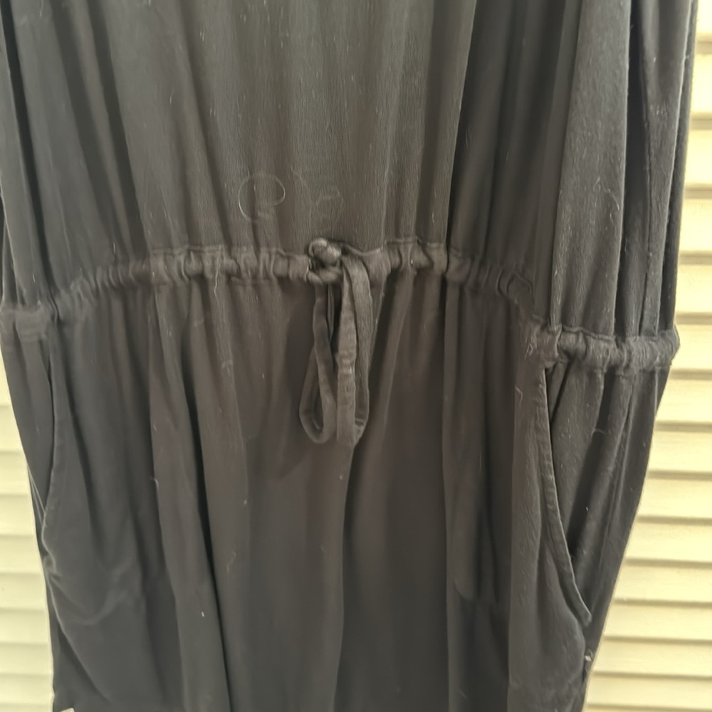 Chaser Black Draped Back Jersey Mini Dress - Medium - Picture 3 of 9
